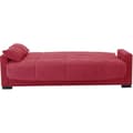 Miniatyrbild 4 av 4: 3-sits bäddsoffa MEGAN 14 - Röd Soro tyg - Med armstöd - Säng 130x190 cm - L223 x D96 x H103 cm