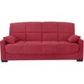 Miniatyrbild 1 av 4: 3-sits bäddsoffa MEGAN 14 - Röd Soro tyg - Med armstöd - Säng 130x190 cm - L223 x D96 x H103 cm