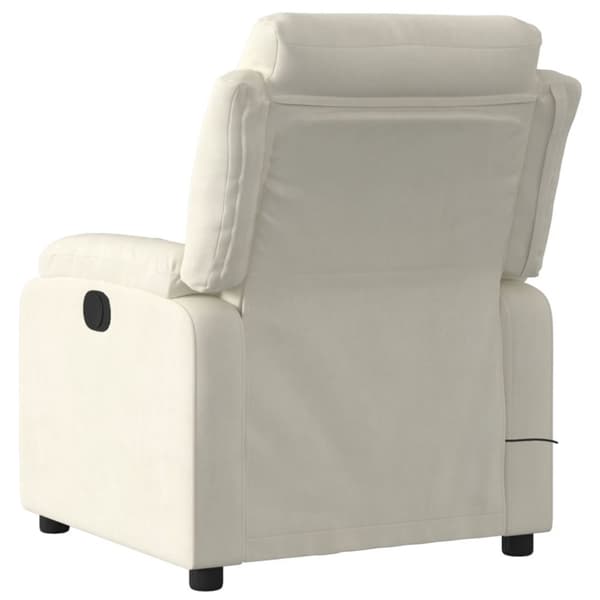 vidaXL massagestol velour cremefarvet