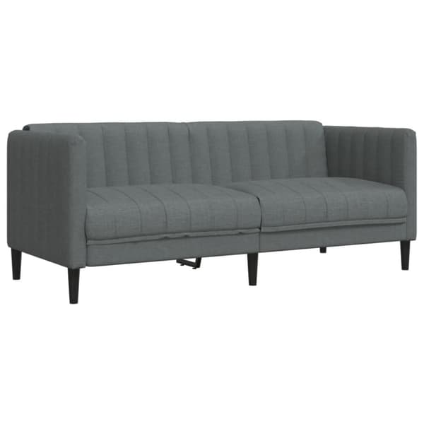 vidaXL sofasæt 2 dele stof mørkegrå