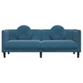 Miniatyrbillede 5 af 11: vidaXL 3-personers sofa med hynder velour blå