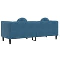 Miniatyrbillede 7 af 11: vidaXL 3-personers sofa med hynder velour blå