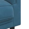 Miniatyrbillede 8 af 11: vidaXL 3-personers sofa med hynder velour blå