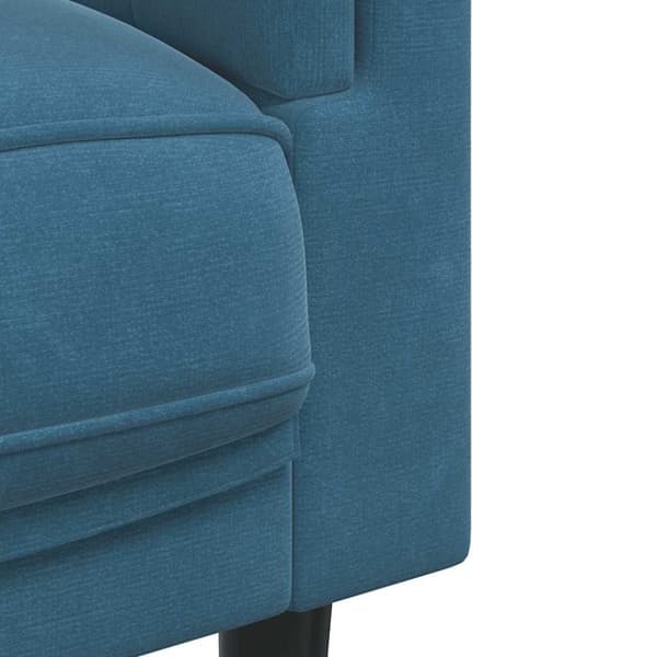 vidaXL 3-personers sofa med hynder velour blå