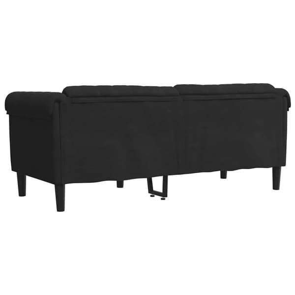 vidaXL Soffa 2-sits svart sammet