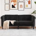 Miniatyrbillede 2 af 11: vidaXL 2-personers sofa velour sort