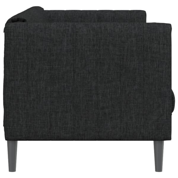 vidaXL Soffa 2-sits svart tyg