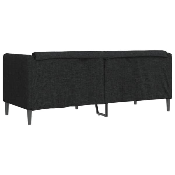 vidaXL Soffa 2-sits svart tyg