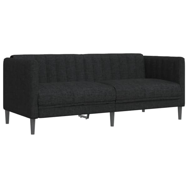 vidaXL Soffa 2-sits svart tyg