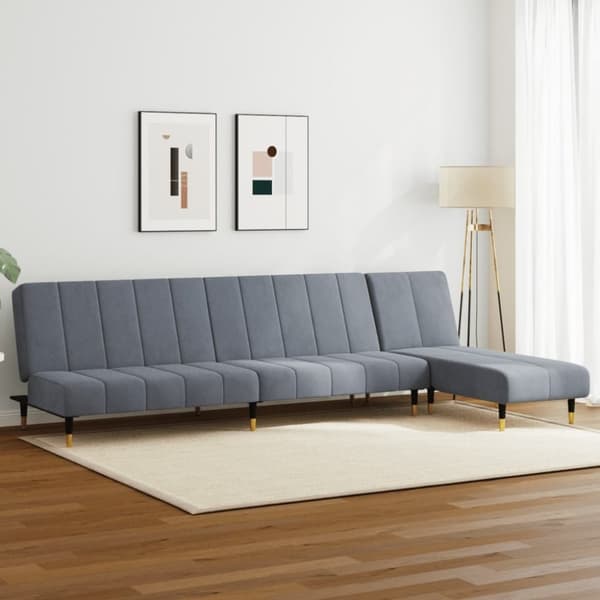 vidaXL sofasæt 2 dele velour mørkegrå