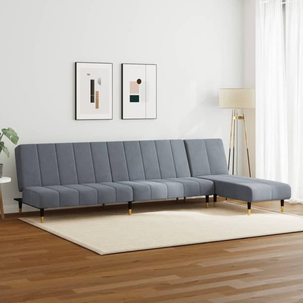 vidaXL sofasæt 2 dele velour mørkegrå