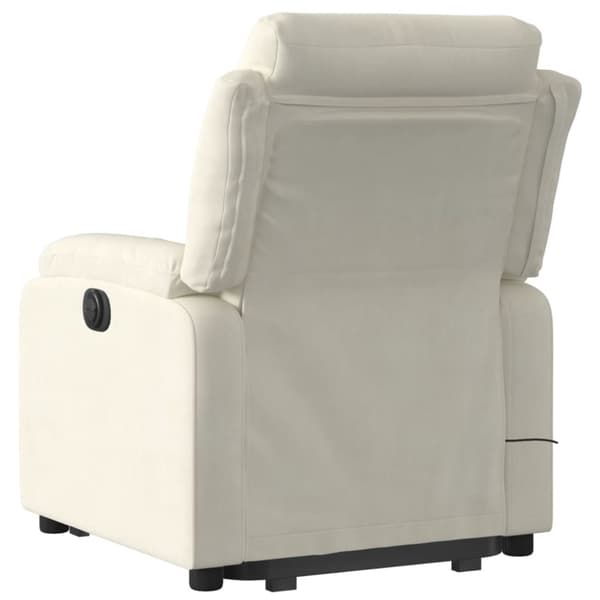 vidaXL massagestol med løftefunktion velour cremefarvet