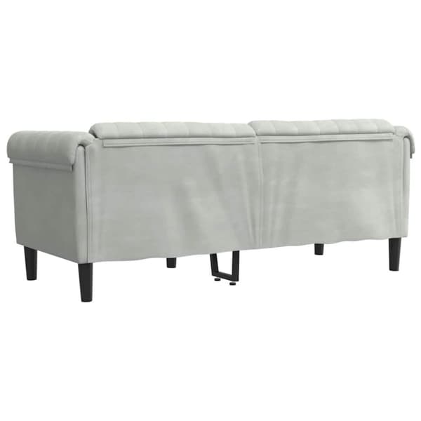 vidaXL Soffa 2-sits ljusgrå sammet