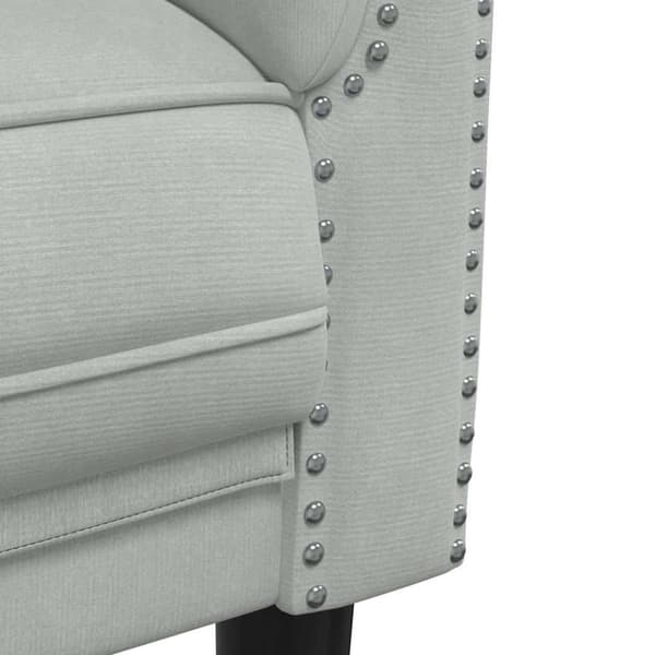 vidaXL Soffa 2-sits ljusgrå sammet