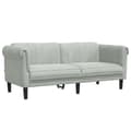 Miniatyrbillede 3 af 11: vidaXL 2-personers sofa velour lysegrå