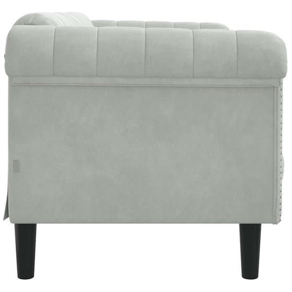 vidaXL 2-personers sofa velour lysegrå