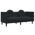 Miniatyrbillede 3 af 9: vidaXL sofasæt 2 dele med puder velour sort