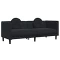 Miniatyrbillede 4 af 9: vidaXL sofasæt 2 dele med puder velour sort