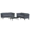 Miniatyrbillede 2 af 9: vidaXL sofasæt 2 dele velour mørkegrå