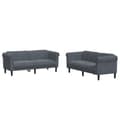 Miniatyrbillede 1 af 9: vidaXL sofasæt 2 dele velour mørkegrå
