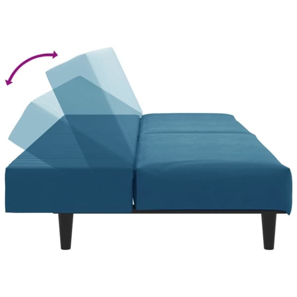 vidaXL sofasæt 2 dele velour blå