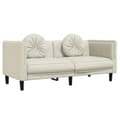 Miniatyrbillede 3 af 9: vidaXL sofasæt 2 dele med puder velour cremefarvet