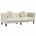 Miniatyrbillede 4 af 9: vidaXL sofasæt 2 dele med puder velour cremefarvet