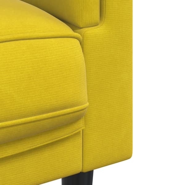 vidaXL sofasæt 3 dele med puder velour gul