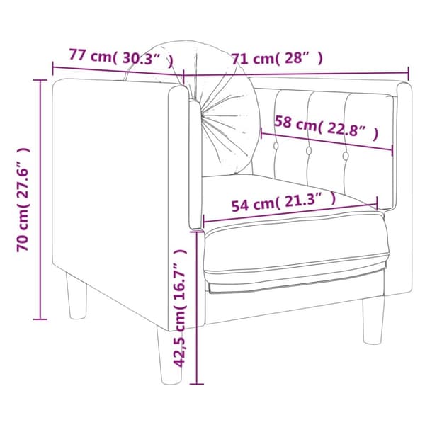 vidaXL sofasæt 3 dele med puder velour gul