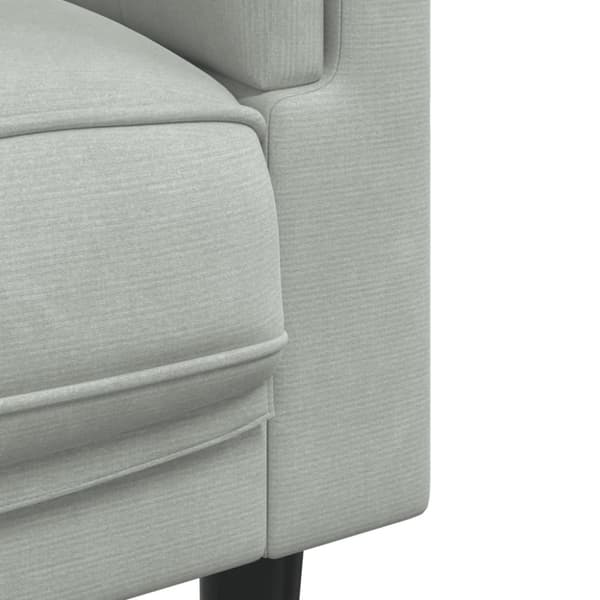 vidaXL sofasæt 3 dele med puder velour lysegrå