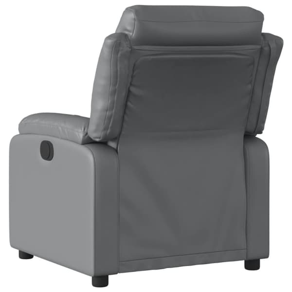 vidaXL Elektrisk massagefåtölj grå konstläder