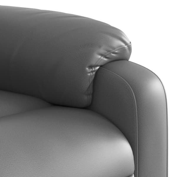 vidaXL Elektrisk massagefåtölj grå konstläder