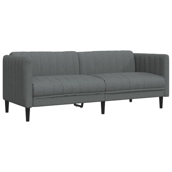 vidaXL sofasæt 3 dele stof mørkegrå