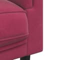Miniatyrbild 8 av 11: vidaXL Soffa med kuddar 3-sits vinröd sammet