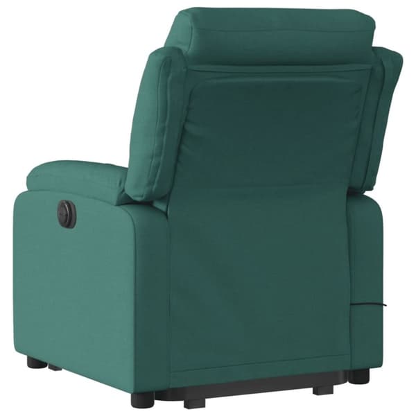 vidaXL Massagefåtölj med uppresningshjälp mörkgrön tyg