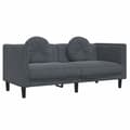 Miniatyrbillede 3 af 9: vidaXL sofasæt 2 dele med puder velour mørkegrå