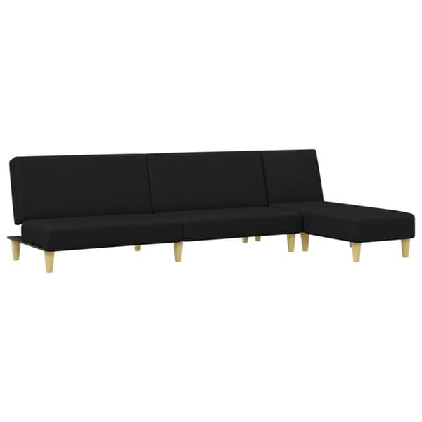 vidaXL sofasæt 2 dele stof sort
