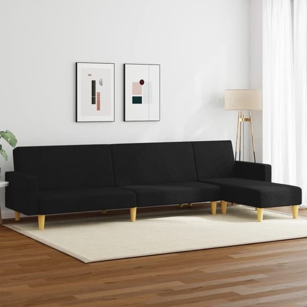 vidaXL sofasæt 2 dele stof sort
