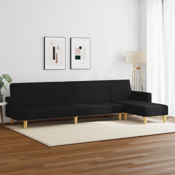 vidaXL sofasæt 2 dele stof sort