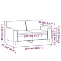 Miniatyrbillede 8 af 8: vidaXL 2-personers sofa 120 cm kunstlæder cappuccino