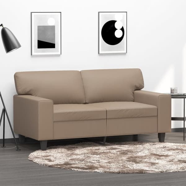 vidaXL 2-personers sofa 120 cm kunstlæder cappuccino