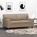Miniatyrbillede 1 af 8: vidaXL 2-personers sofa 120 cm kunstlæder cappuccino