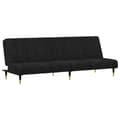 Miniatyrbillede 3 af 11: vidaXL sofasæt 2 dele velour sort