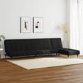 Miniatyrbillede 2 af 11: vidaXL sofasæt 2 dele velour sort