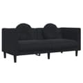 Miniatyrbillede 4 af 11: vidaXL sofasæt 3 dele med puder velour sort