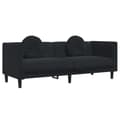 Miniatyrbillede 5 af 11: vidaXL sofasæt 3 dele med puder velour sort