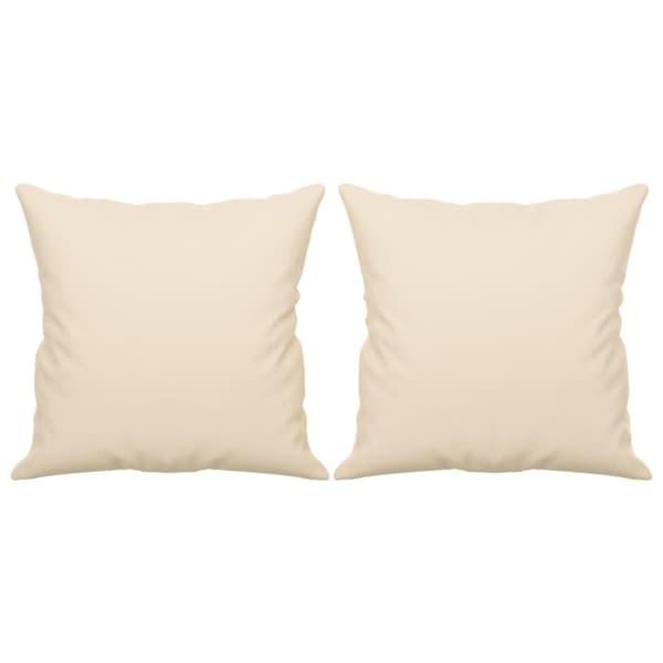 vidaXL 2-personers sofa med puder 140 cm mikrofiberstof beige