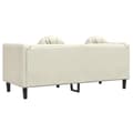 Miniatyrbillede 7 af 11: vidaXL 2-personers sofa med hynder velour cremefarvet