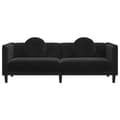 Miniatyrbillede 5 af 11: vidaXL 3-personers sofa med hynder velour sort