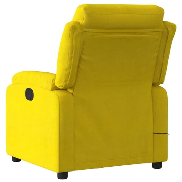 vidaXL Massagefåtölj gul sammet